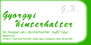 gyorgyi winterhalter business card